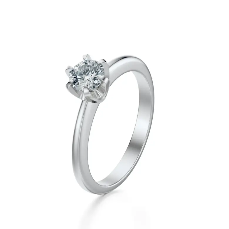 Pierścionek z białego złota z diamentem AJPZ_008